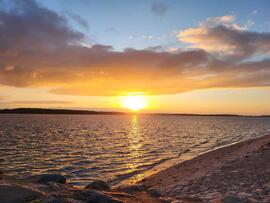 Ein Sonnenuntergang an der Ostsee.