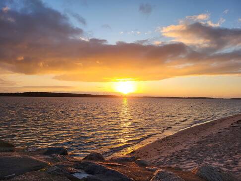 Ein Sonnenuntergang an der Ostsee.