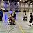 Rollstuhlfahrer auf dem Spielfeld