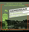 Plakat Gemeinsam für Demokratie, Respekt und Vielfalt.