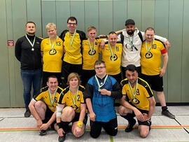 Die Lebenshilfe Mannschaft mit Medallien.