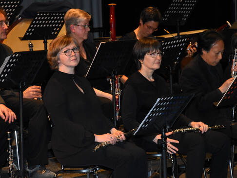 Mehrere Musiker aus dem Orchester.
