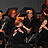 Mehrere Blasinstrument Musiker.