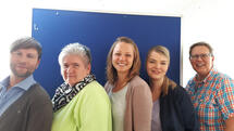 Das Berater-Team v.l.n.r.: 
Alexander Fenzl, Dr.  Birgit Simon.  Annika Grundke, Bettina Strelow , Raphaela Mund 