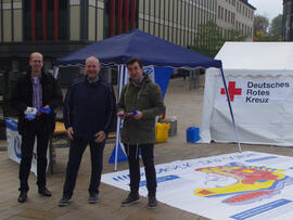 Uns drückt der Schuh: Infostand der Lebenshilfe Lüdenscheid auf dem Sternplatz