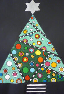 Das Bild hat in diesem Jahr Martin Tusch von unserer Tagesbetreuung gemalt.
Es hat den Titel „bunte Weihnacht“.