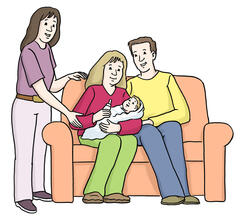 Die Eltern bekommen wichtige Ratschläge.