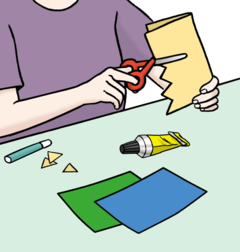 Es wird gemalt.
Und gebastelt.