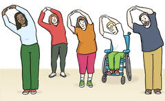 Reha-Sport ist ein Sport für Menschen mit Beeinträchtigung.