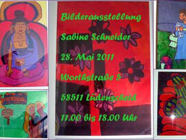 Werbung für eine Bilderausstellung