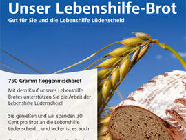 Werbeplakat für das Lebenshilfe Brot