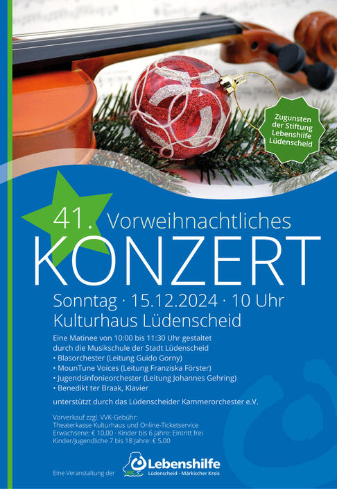 Plakat Vorweihnachtliches Konzert 2024